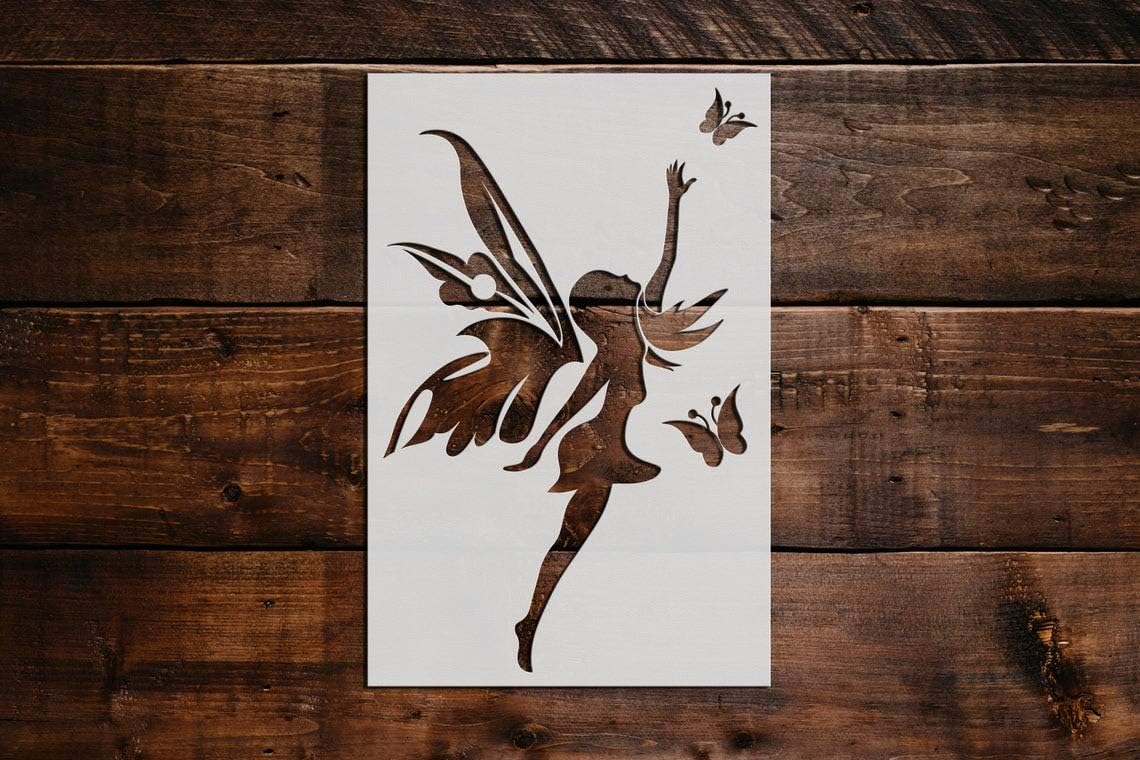SRIZIAN 60Pcs Small Stencil Templates - 3x3inch Fairy Stencils Plastic