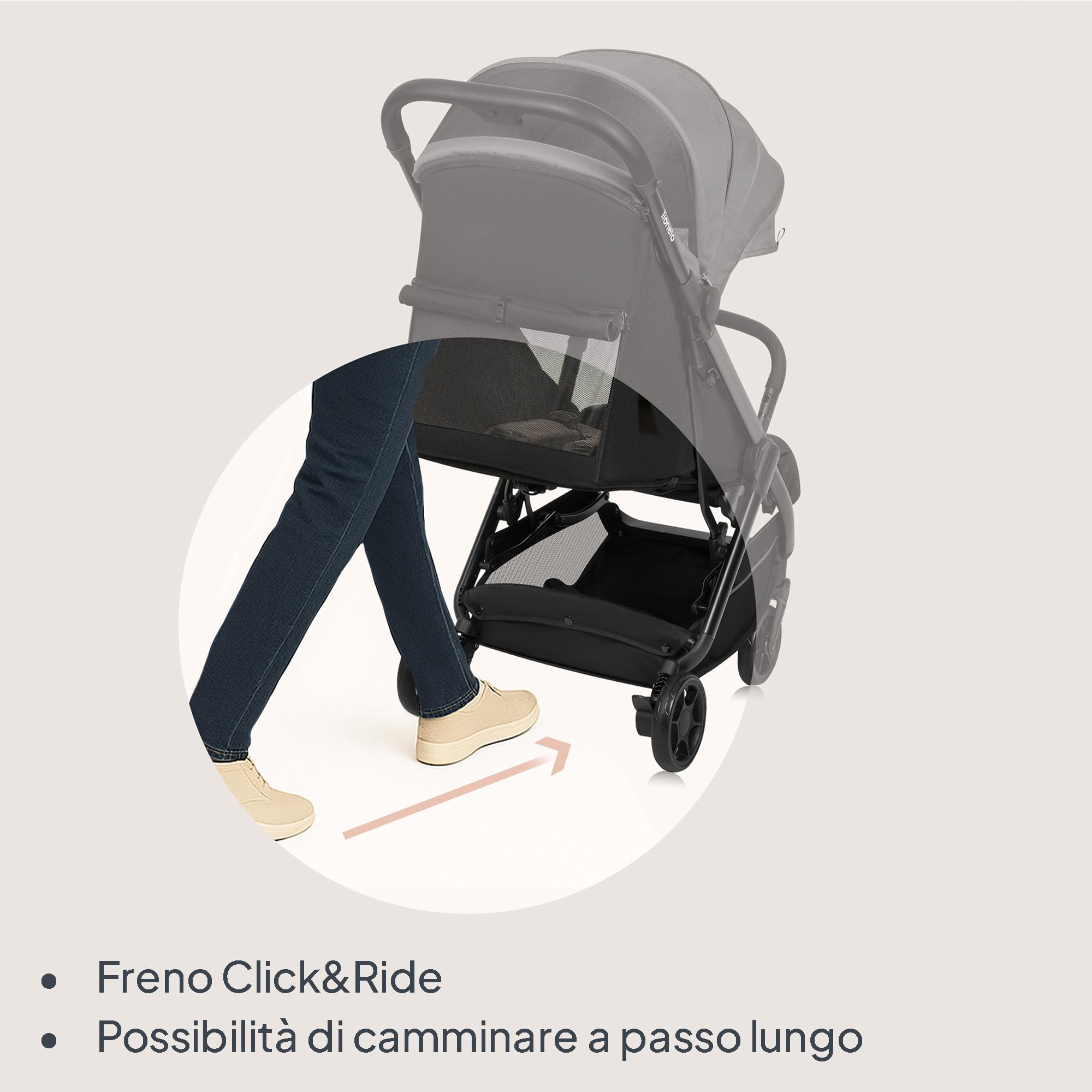 LIONELO Julie Air Passeggino da Viaggio per Aereo Pieghevole fino a 22 kg | Da 6 Mesi a 4 Anni, Leggero, Ruote Girevoli 360°, Sospensione, Chiusura a Una Mano, Schienale Regolabile, UPF50+