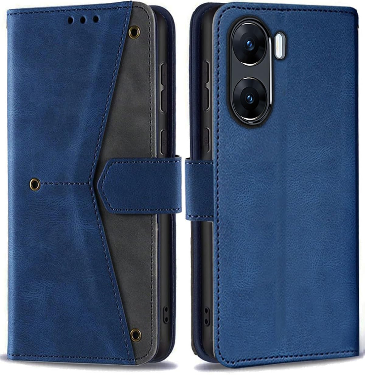 GoldKart Flip Back Cover Case for Vivo V29E 5G | Dual-Color Leather Finish | Inbuilt Stand & Pockets | Flip Cover for Vivo V29E 5G (Faux Leather, Blue) (B0CRZ6LKP9) Amazon Price History, Amazon Price Tracker