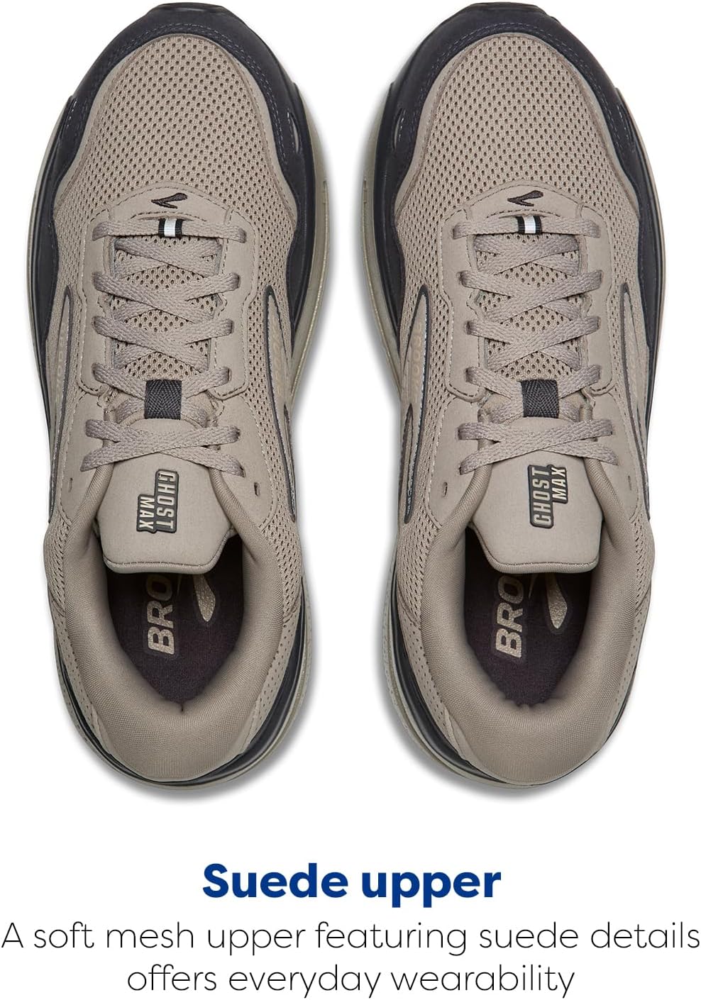 Brooks Men’s Ghost Max Suede/Leather Neutral Running & Walking Shoe