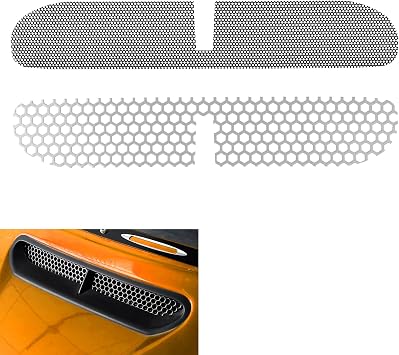 Mesh Fairing Intake Vent Screen Grill for Harley Street Glide, Electra Glide, Tri Glide, FLHX FLHTK 2014-2023, 2 PCS (Black + Chrome)