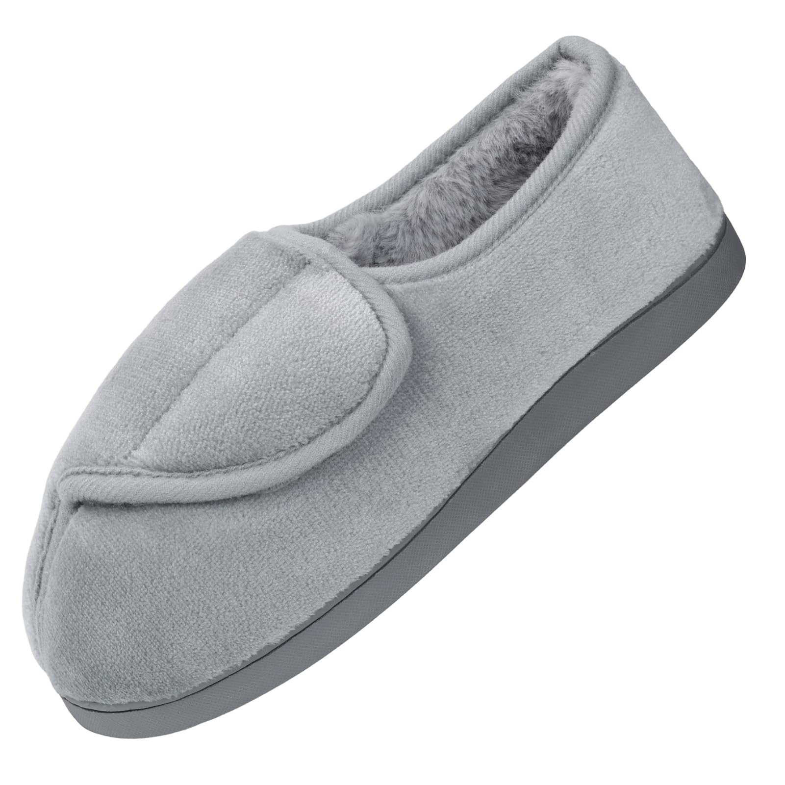 Git-up Women Soft wide Slippers Memory Foam Closed Toed Diabetic Arthritis Edema House Slippers
