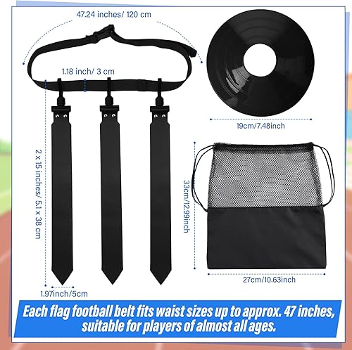 Miniatura 2 de Set de fútbol con bandera para 16 jugadores, bandera, cinturones de fútbol y banderas, conjunto para niños y adultos, juego de entrenamiento