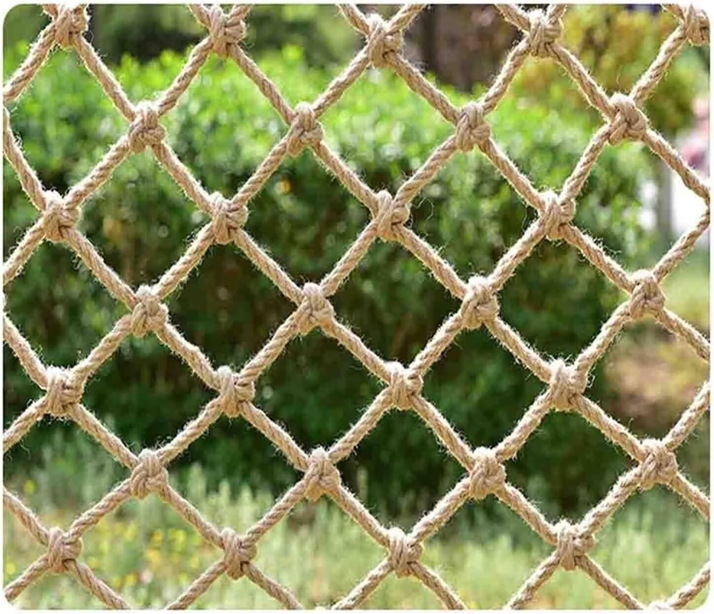 Red de seguridad para niños para escaleras y balcón, parque infantil, protección contra caídas, cuerda de cáñamo decorativa para jardín y uso en interiores y exteriores, barrera de seguridad infantil