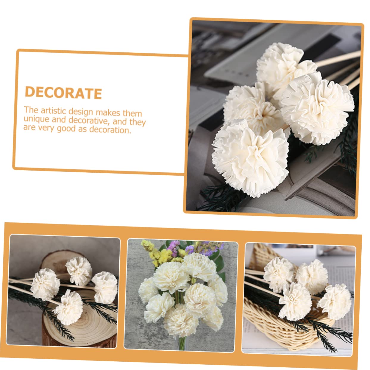 GLEAVI 6pcs Diffuser Sticks Natural Rattan Reeds for Fragrance for Home Office Yoga and More