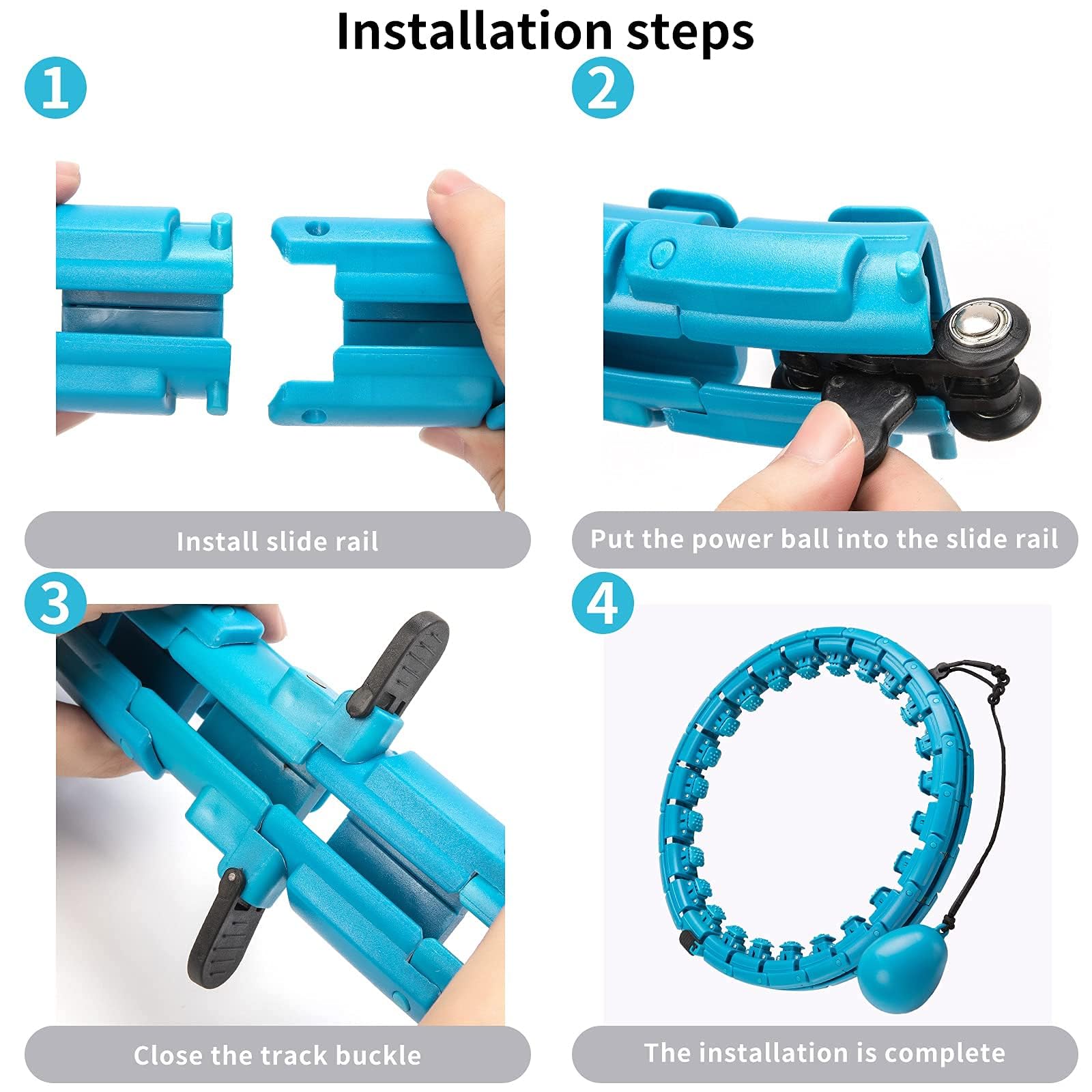Hula Hoop Fitness Dimagrante con Pesi, Hula Hoop Fitness Adulti XXL, 24 articolati per il fitness possono essere utilizzati per perdere peso e fitness