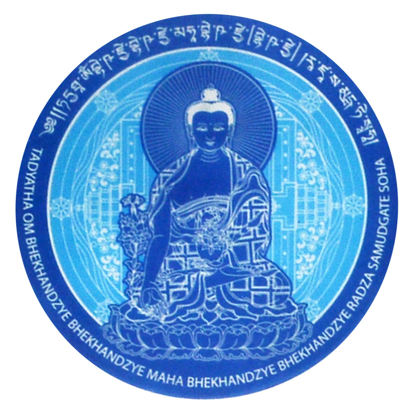 Sticker pour fenêtre de maison Bouddha bleu lot de 5 contre le vis-à-vis