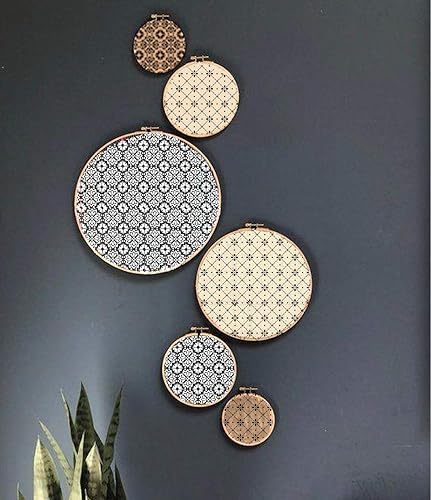 Miniatura 2 de CrafTreat Plantillas reutilizables con patrón de puntos para pintar en madera, azulejos, lienzo, papel, tela y piso, plantilla de flores de