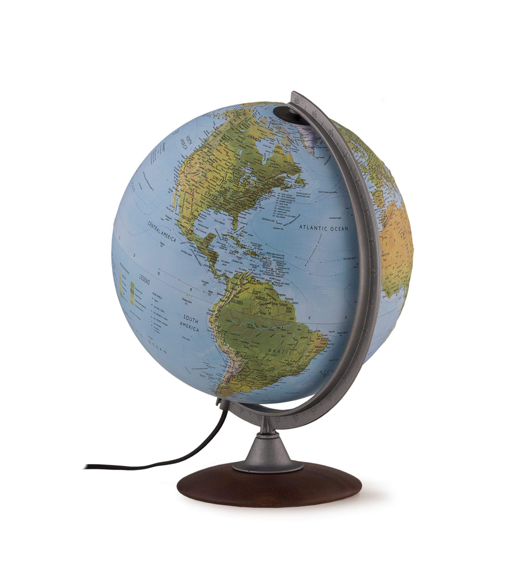 Bex Blue Nova Rico Tactile Relief Illuminated Globe - 30 Cm