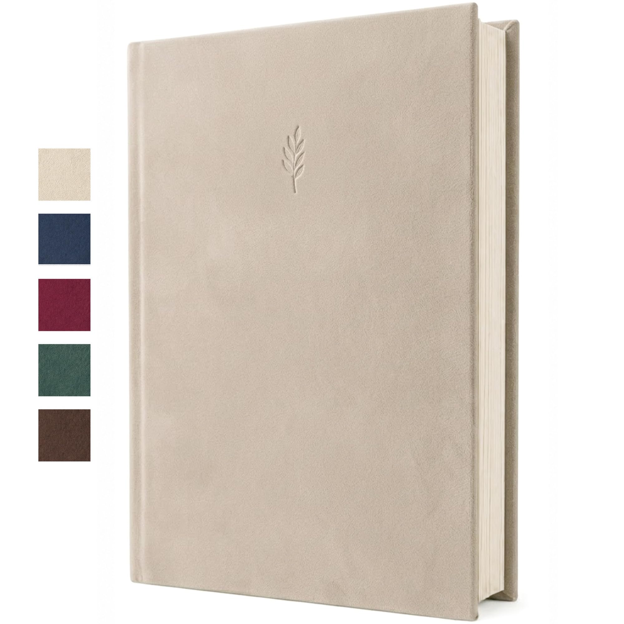 Large Photo Album Self Adhesive - 80 Pages Hold 240 6x4 Photos - Velvet Memory Book for Wedding, Family, Baby & Travel - Scrapbook with Sticky Pages, 24x33cm - Beige