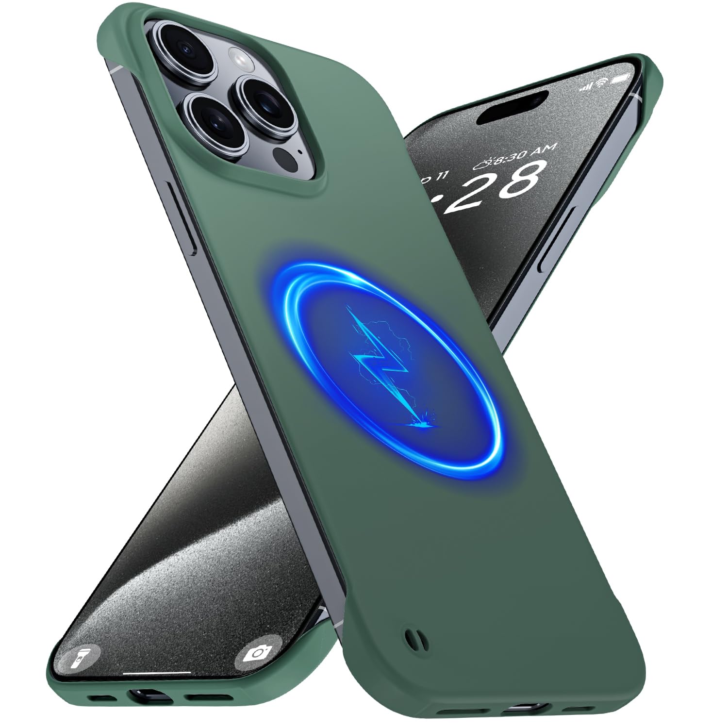 GRECAZO Magnetic Slim Case Fit for iPhone 15 Pro Max Phone Case 6.7"(2023) Ultra-Thin Lightweight Durable Frameless Matte Hard MagSafe Cover Case with