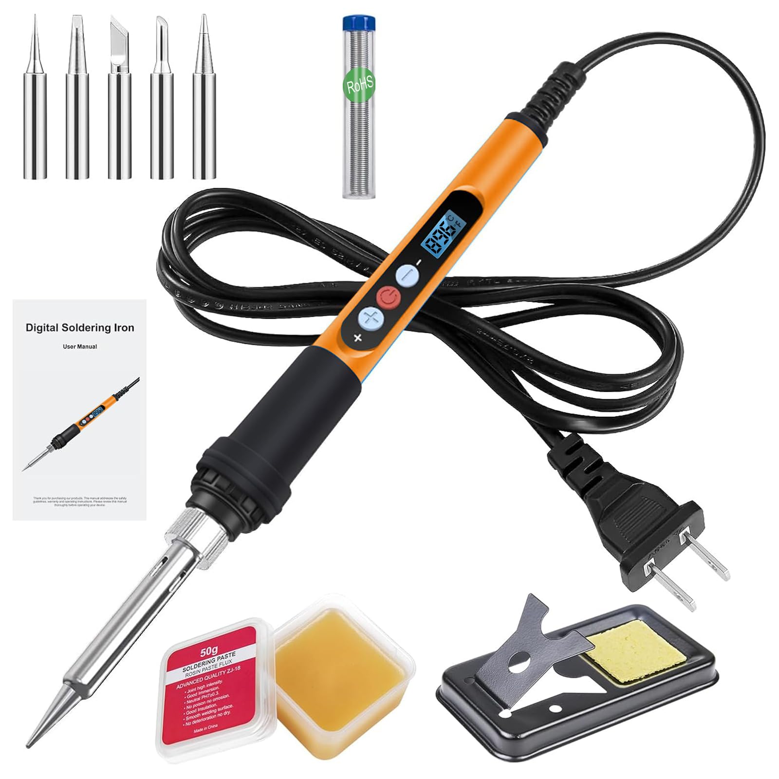 Soldering Iron Kit,90W Digital Soldering Gun kits with Ceramic Heater — Amazon image 8