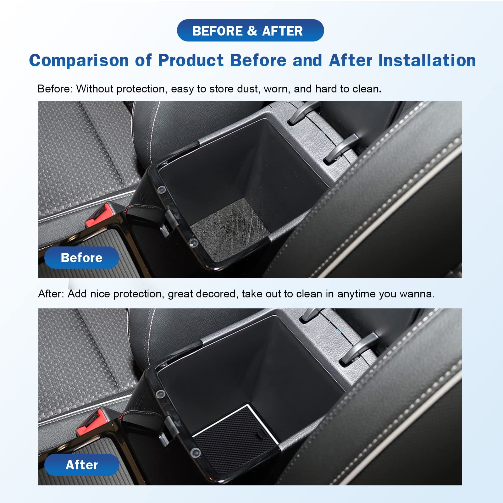 LUWU Tappetini Antiscivolo Per Kia Ceed/ProCeed/XCeed GT 2018-2024 (Cambio Automatico). Set Da 15 Pezzi Per Portabicchieri, Console E Tasche. Colore Bianco.