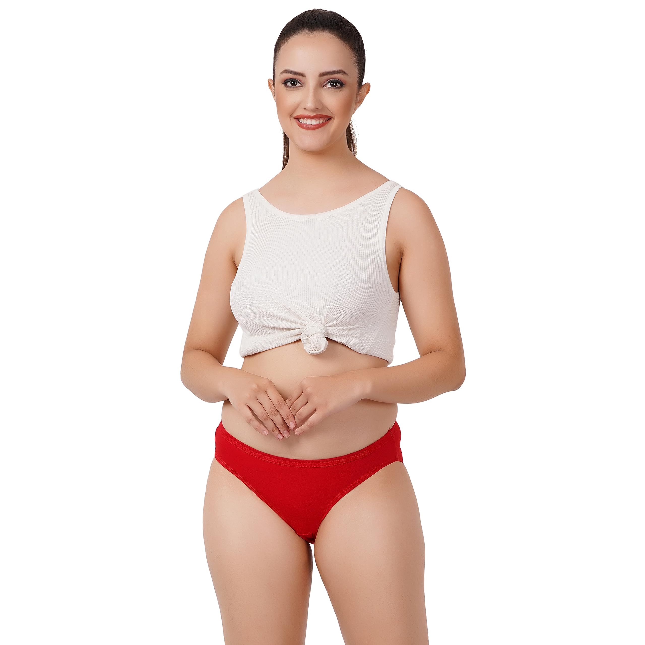 feelin Women's Cotton Solid Low Waist Bikni-picture-16