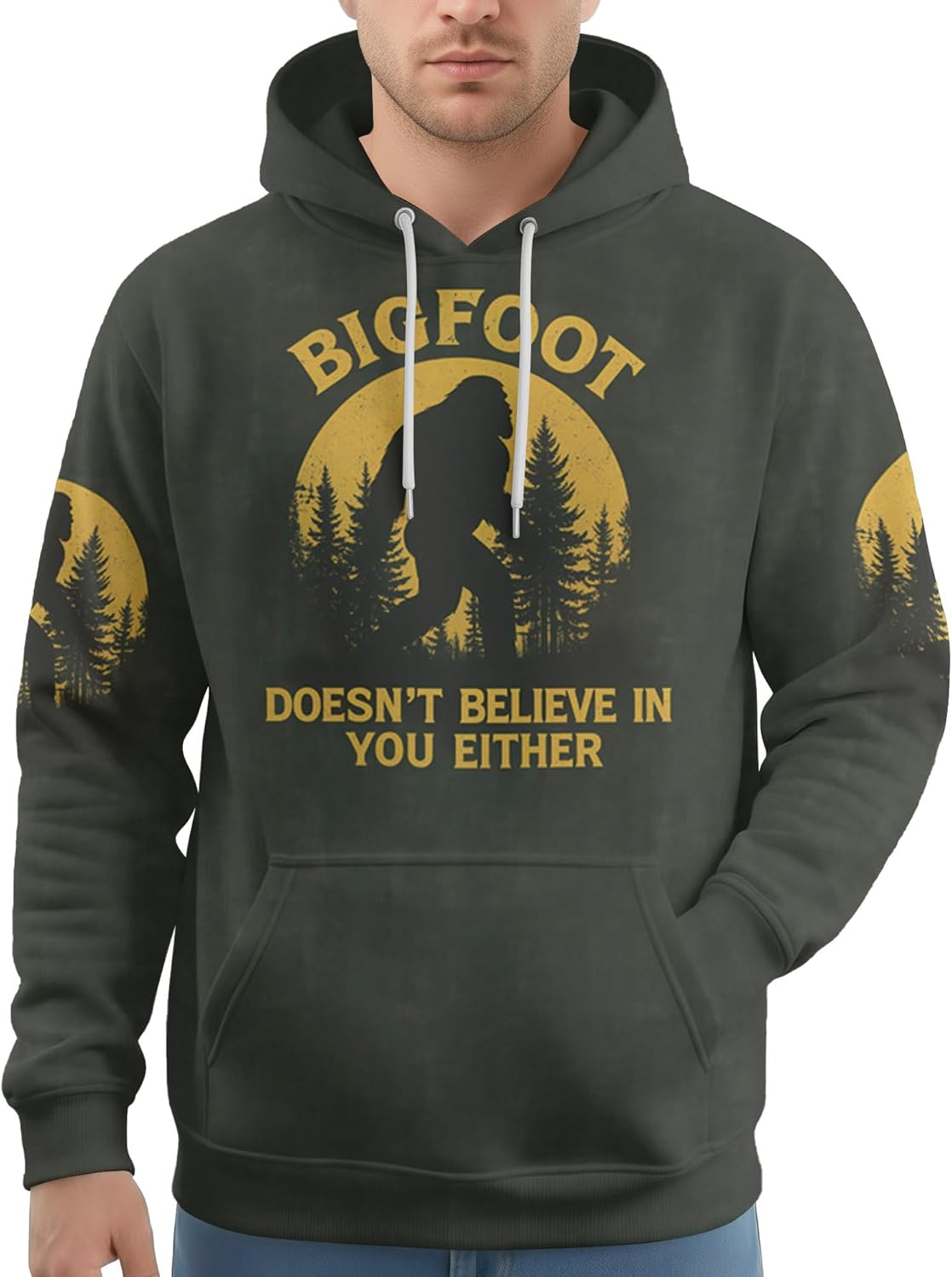 HIVICHI Graphic Hoodies for Men Funny 3D Print Cool Design Novelty Fashion Pullover Hooded Sweatshirt