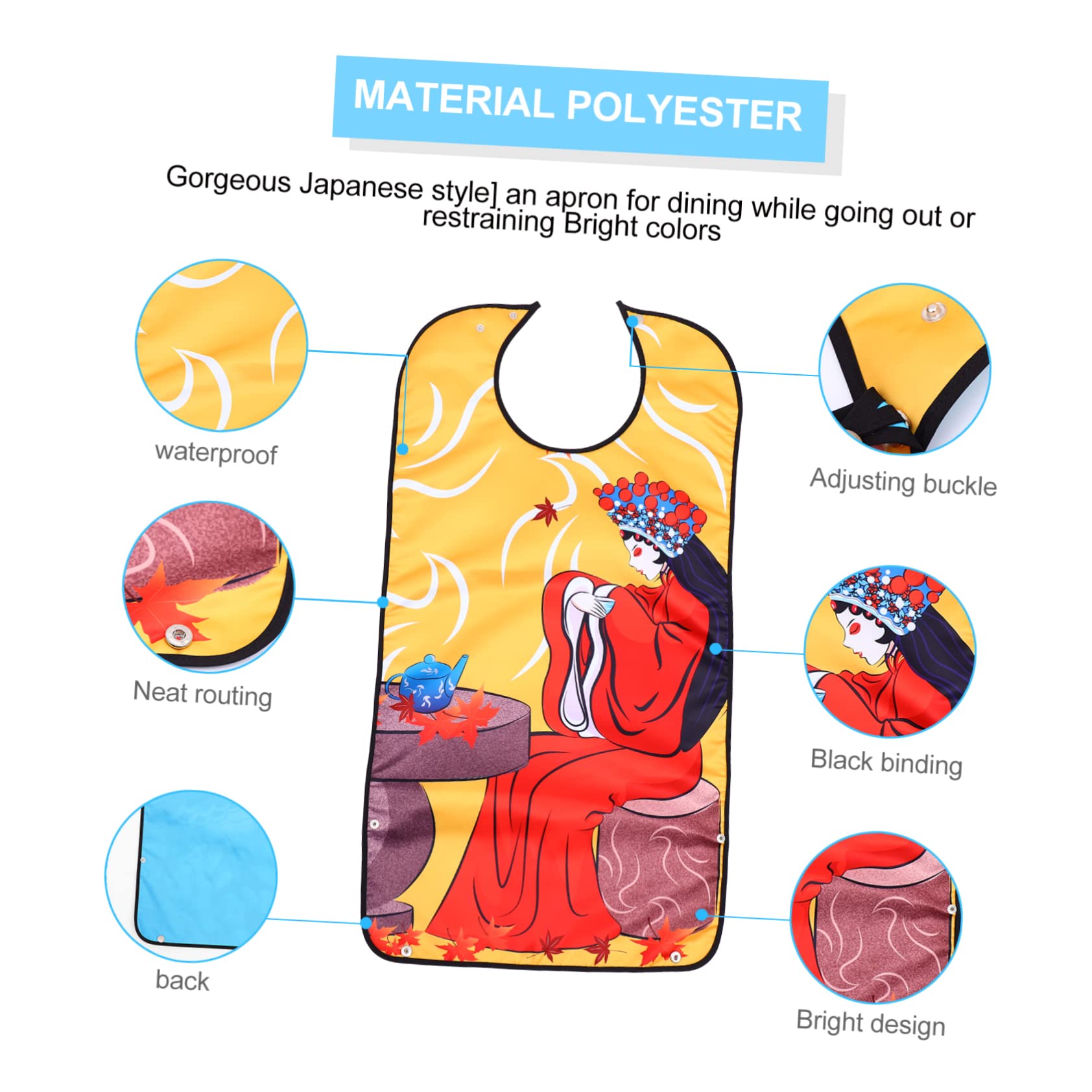 Healeved 2 Pezzi Bavaglini Anti-bava Di Colori Vivaci Bavaglino Per Mangiare Bavaglino Per Saliva Per Pasti Per Anziani Facile Da Indossare/togliere Riutilizzabile Papà