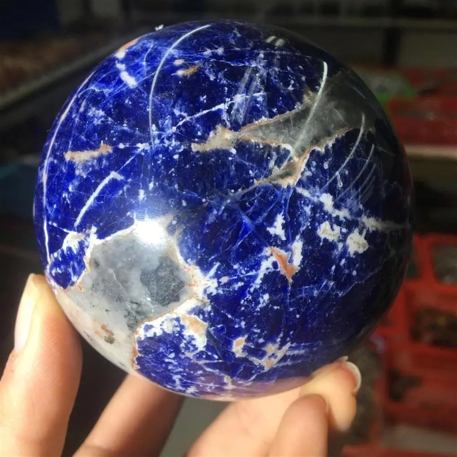 Bluestone Crystal Ball Crystal Ornaments (Size : 1400-1500g)