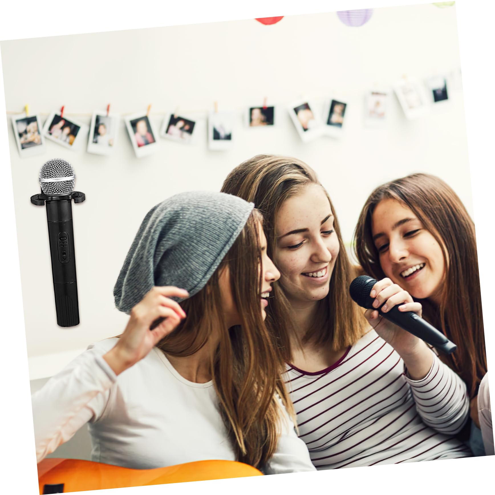 BESPORTBLE 4 Pack Microphone Wall Holders Mount Mic Stand Accessories Hexagonal Mic Rings Anti-slip Ktv Supplies