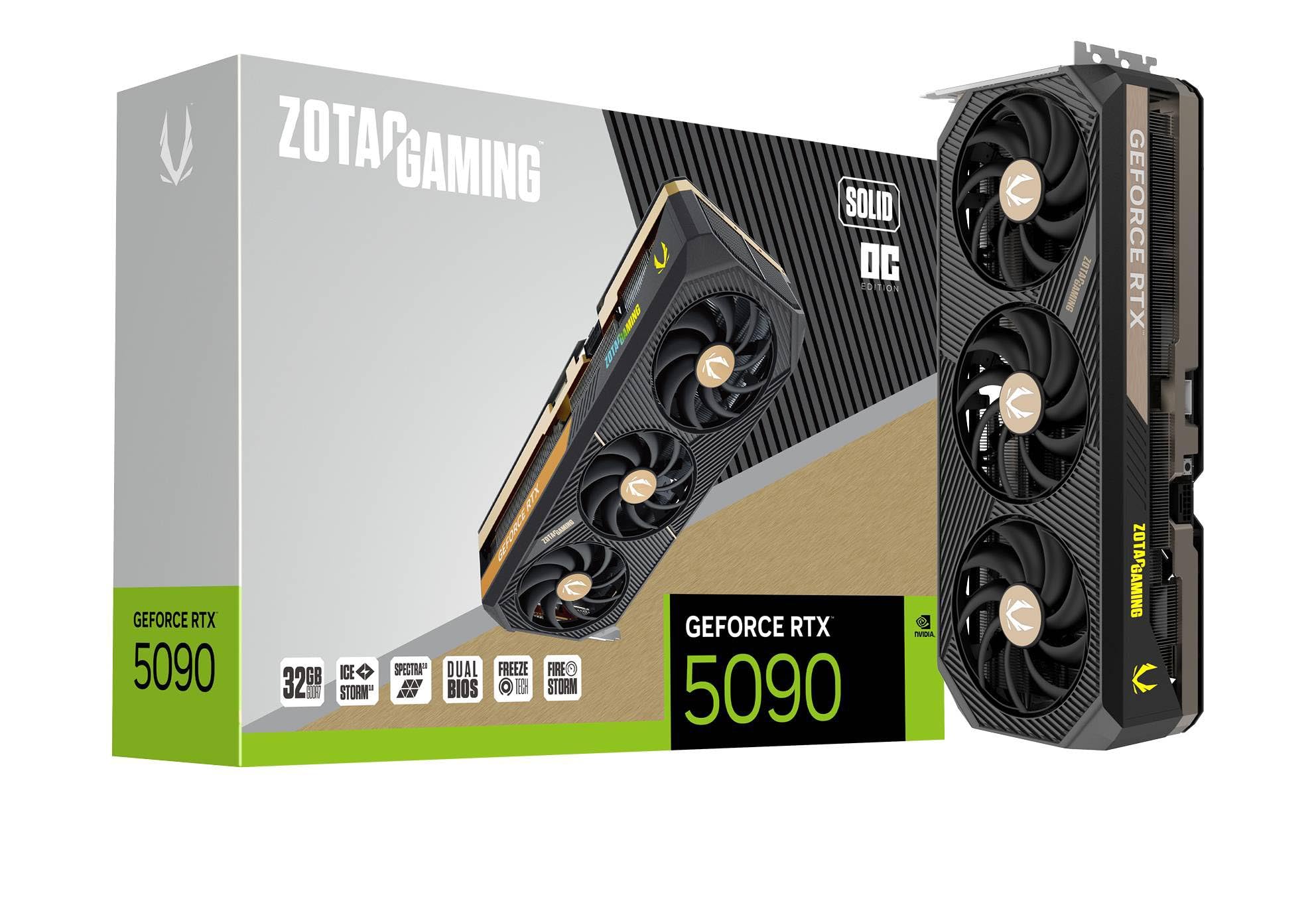 Amazon.com: ZOTAC Gaming GeForce RTX 5090 Solid OC DLSS 4 32GB