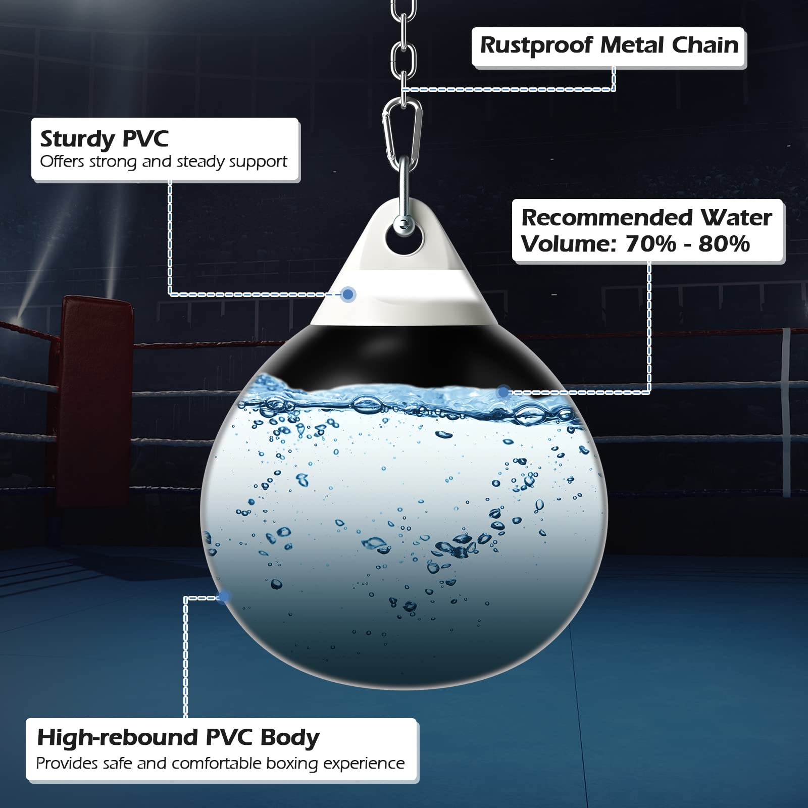 Aqua Bag 21インチ サンドバッグ黒 190ポンド Amazon.com : Aqua Training 190 lb. Punching Bag, 21