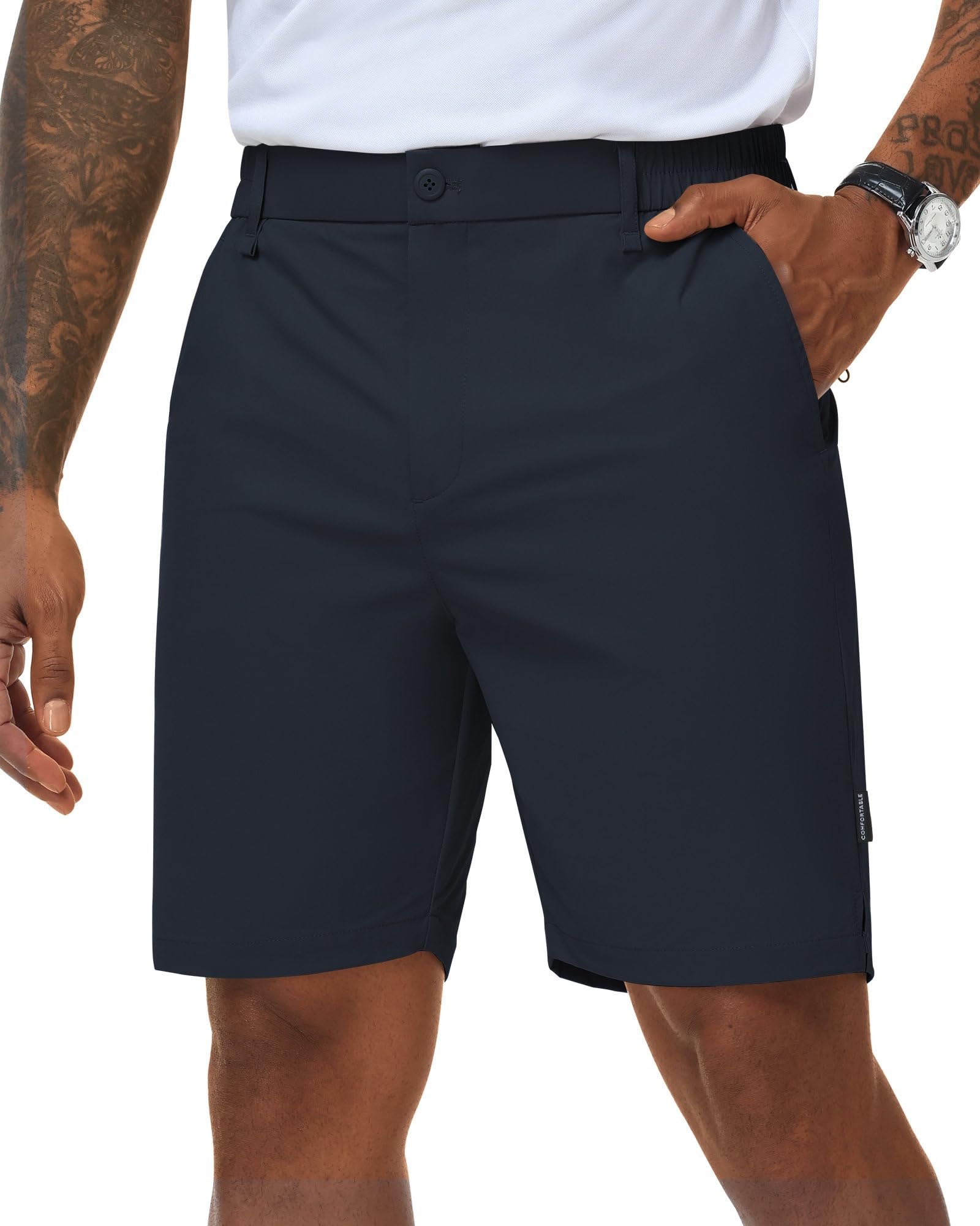 Men's Golf Dress Shorts 7 inch Casual Work Shorts for Men Lightweight Stretch Quick Dry with Muilt Pockets