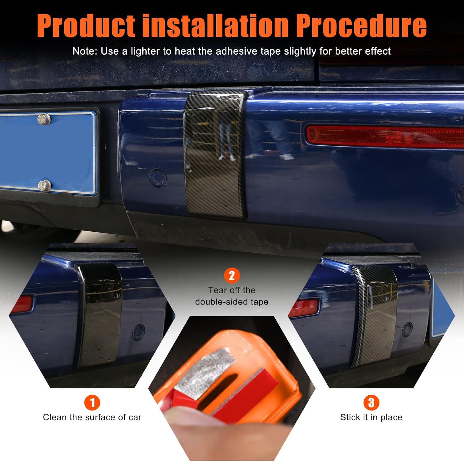 Rear Bumper Cover Trim Compatible with Mercedes Benz G Class W463 G350 G400 G55 G63 2019 2020 Rear Bumper Protector Guard Scratch Resistant Collision Protection Accessories (Carbon Fiber)
