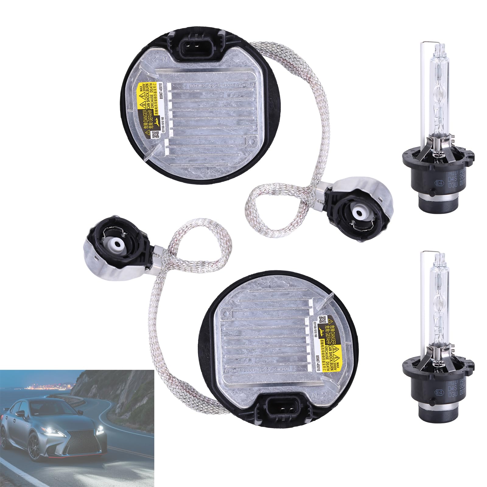 Sponsored Ad - 85967-08020 HID Xenon Headlight Ballast & Bulb Compatible for Toyota Lexus Subaru Replace 85967-22080, 85967-02010, 85967-45010, 81107-75020, 8110775020, 85967-75020 (2PCS)