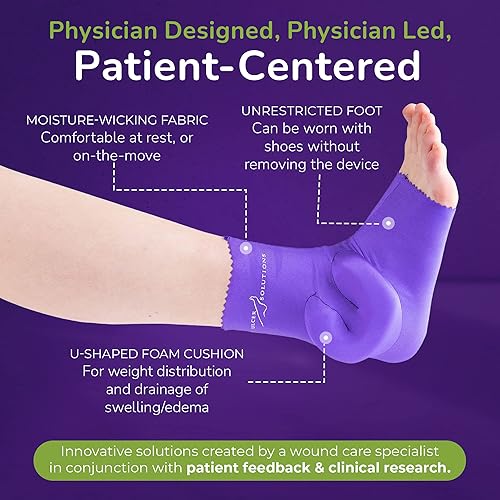 Miniatura 3 de Ulcer Solutions Tobillera  Protector de tobillo diseñado por un médico para úlceras por presión, cojín de descarga para úlceras por presión,