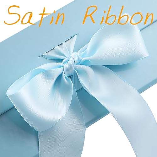 Vista 34 de GREEN BEAN 6 cajas de regalo grandes con tapas para regalos de 13 x 9.7 x 3.4 pulgadas, caja de regalo magnética verde de Navidad con cinta, caja