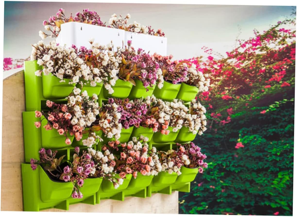Amosfun Creative Wall Green Wall Mounted Planter for Herbs Vegetables Flowers for Balconies Gardens Indoor Spaces