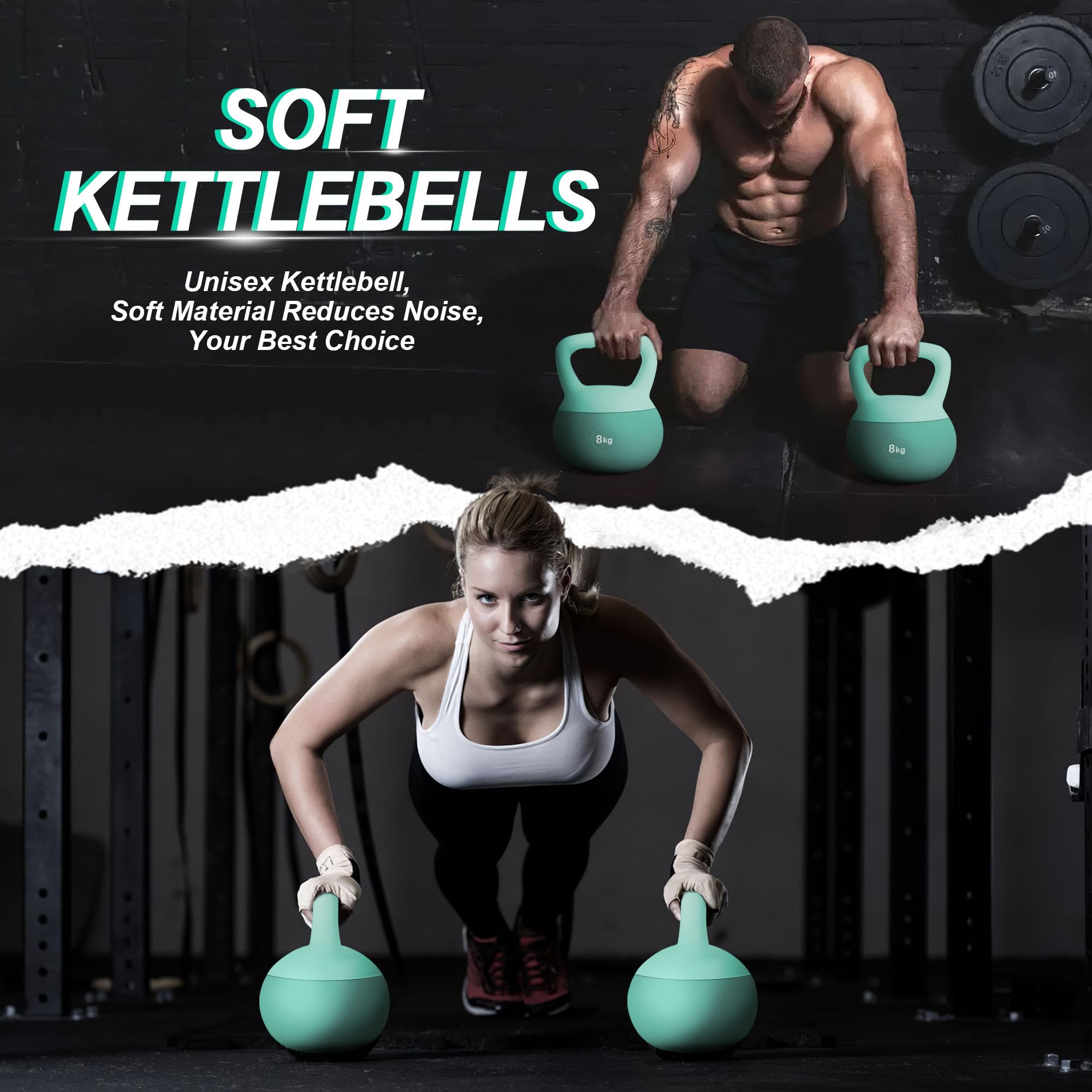DlandHome Soft Kettlebell 5 kg 8 kg 12 kg Peso Kettlebell Workout para mujeres hombres para entrenamientos, fitness de musculación en casa o en el gimnasio, rosa