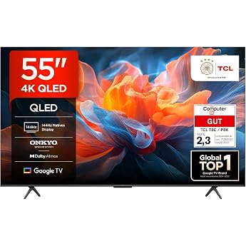 TCL 55T8C 55 Inch QLED 4K HDR UHD TV Smart Google TV Dolby Vision & Atmos [Energy Class F]