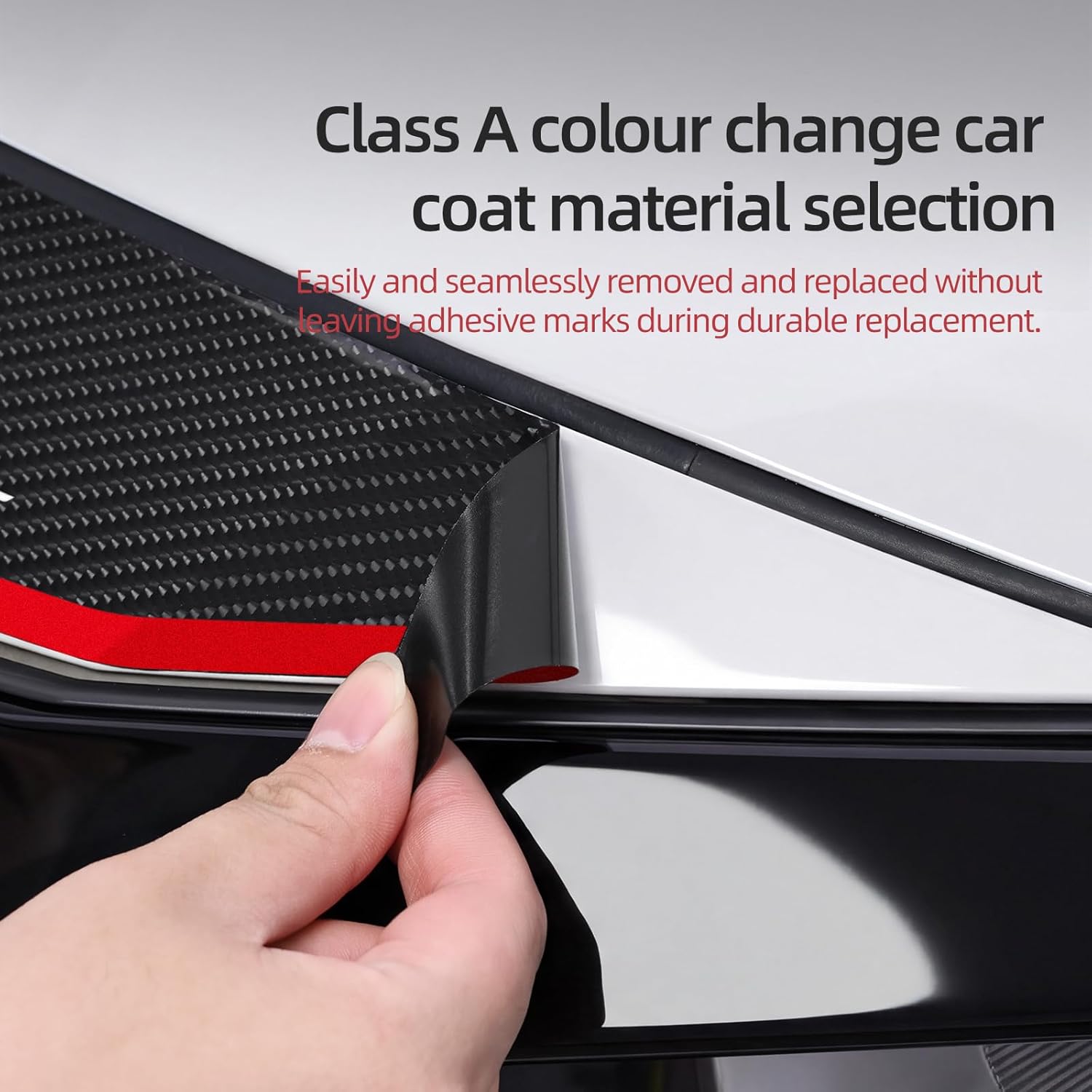 BETTERHUMZ Car Side Skirt Sticker Decal Carbon Fiber Pattern PVC Decor Compatible with 10th Gen Honda Civic 2016-2021 Car Exterior Accessories (Style C, Matte Black)