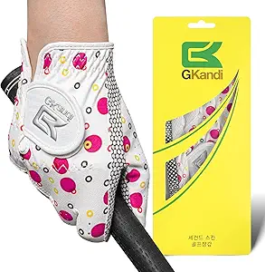 Kids Golf Glove Left Hand Value 1 Pack, Breathable Grip Soft Comfort Elastic Fabric Golf Gloves for Boys Girls Junior Youth Tooddler Pink Age 3-13