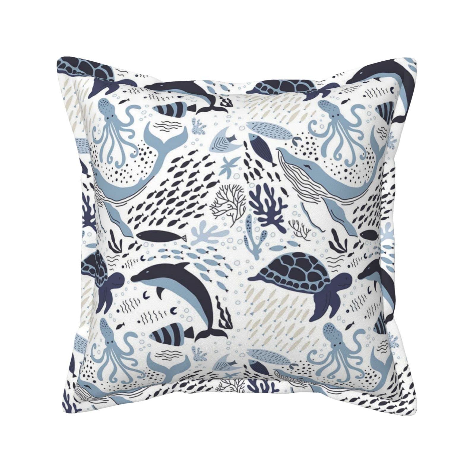 Housses de coussin carrées en similicuir finitions luxe motif tortue