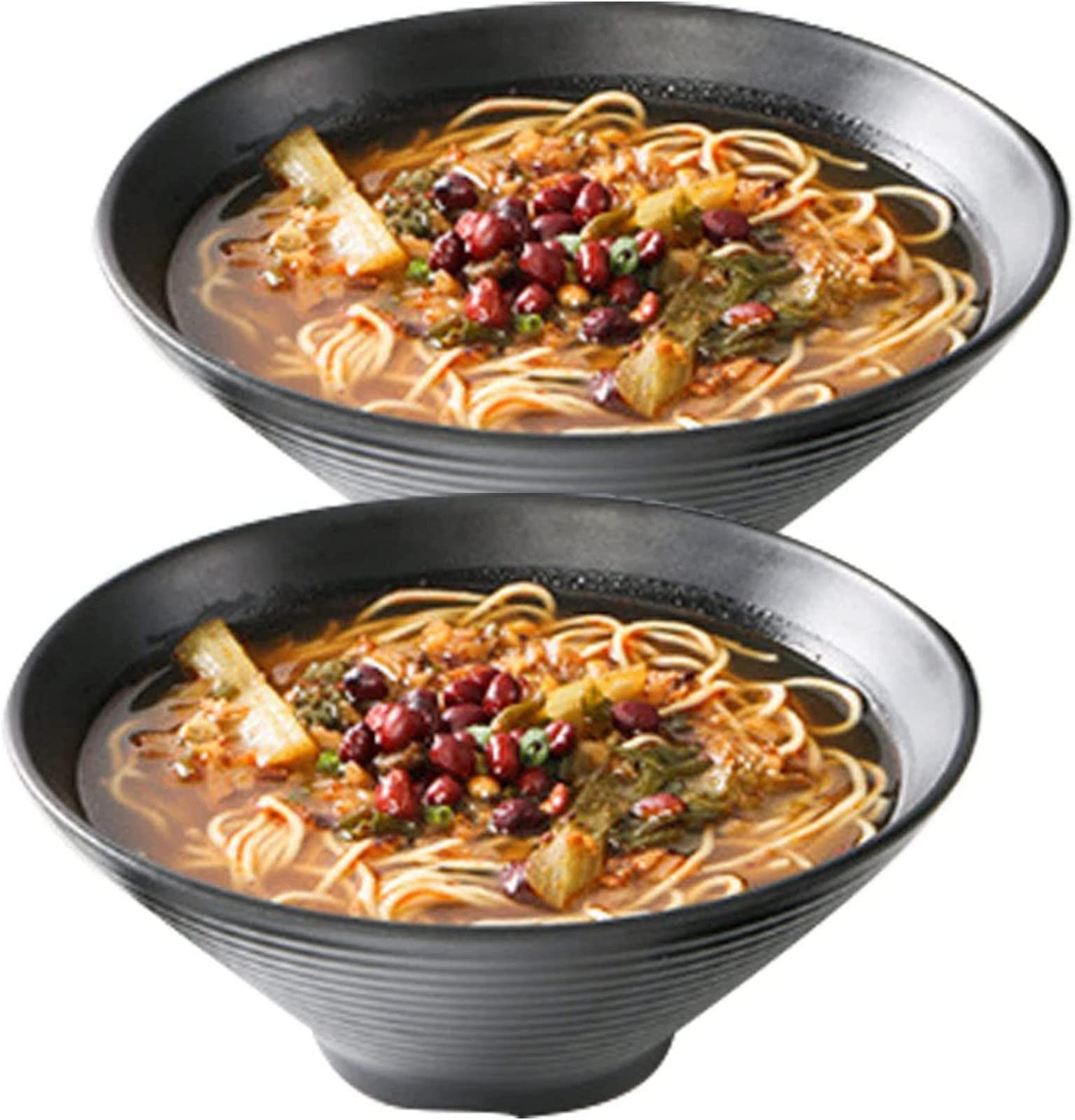 Ciotola per zuppa, Ciotola per Ramen, Ciotola per zuppa, Ciotola per Noodle, Ciotola per Udon e soba, Confezione da 2, Forniture per ristoranti, Ciotole per Insalata, ute,17.5cm
