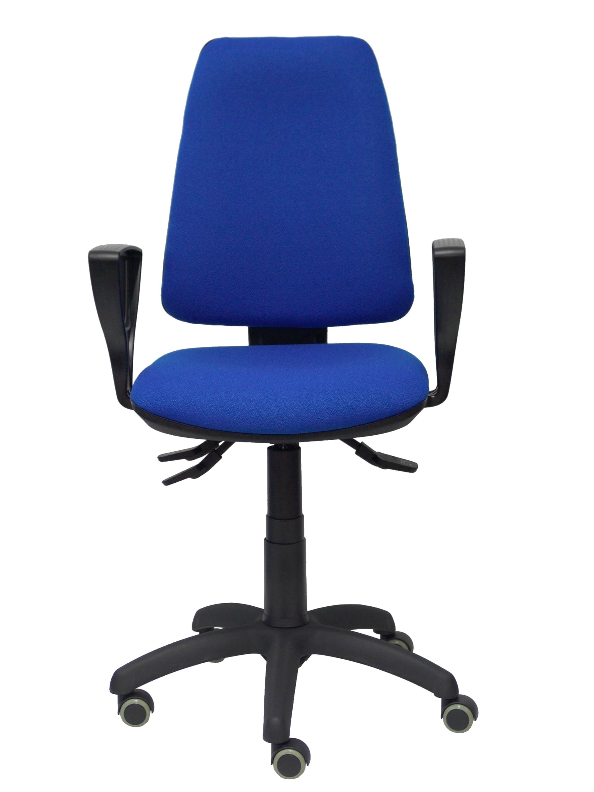Silla Elche S Bali Azul Brazos fijos Ruedas de parqué