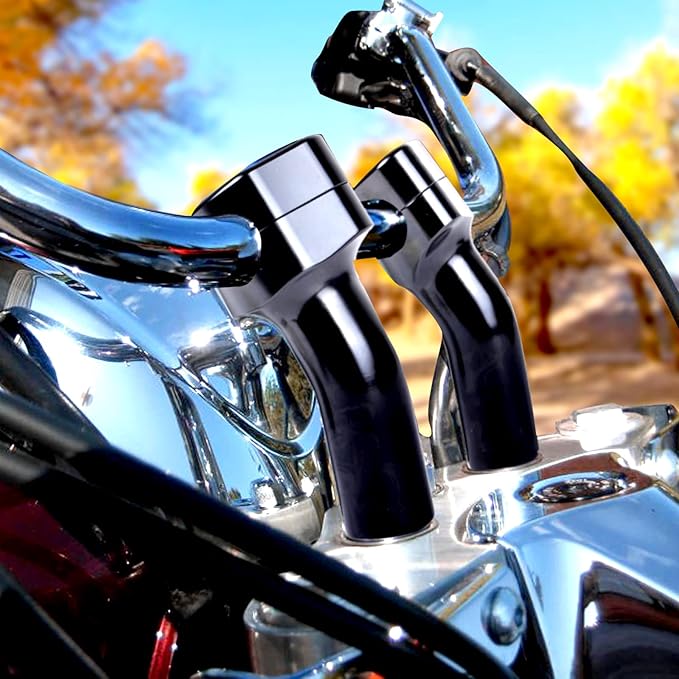 Goldfire Black 1" 25MM Pullback Handlebar Risers Clamp Kit Fits for