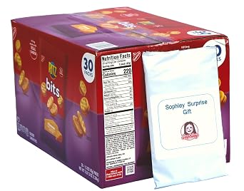 Ritz Bits Cheese Cracker Sandwiches 30 Packs, 1.5 oz Each & a Sophley Gift Surprise