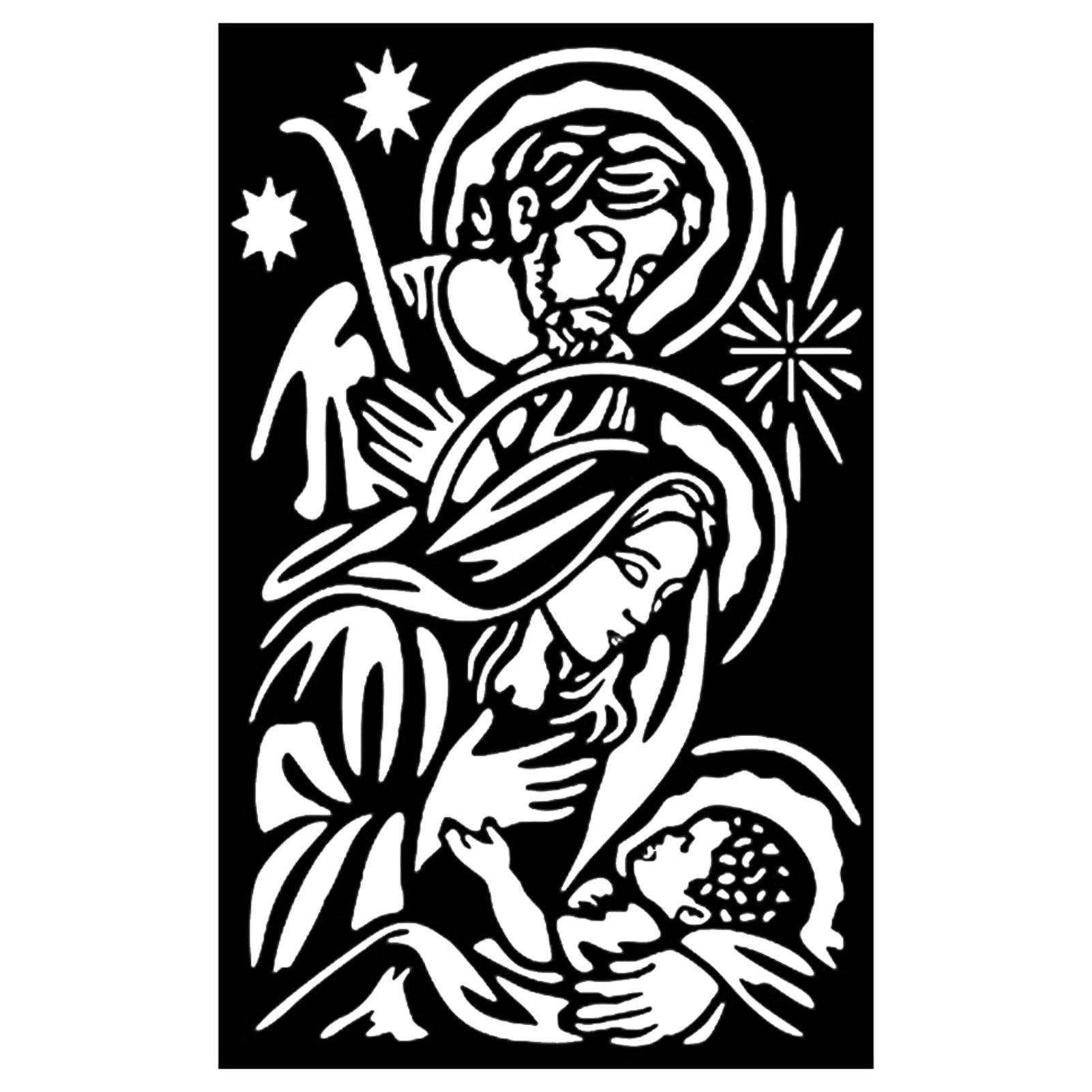 Pattern For Plywood Nativity Silhouette 3 Piece Nativity Fretwork