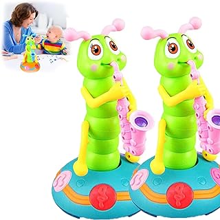 Children's Electric Caterpillar Saxophone Toys,Realistic Musical Caterpillar Toy,Dancing Caterpillar,Dancing Saxophone Caterpillar,Fun Musical Toy Rocking Twister Dance Toy (BB)