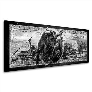 Kunstgestalten24 Leinwandbild Money Revolution Dark Style Wandbild Kunstdruck Dekoration