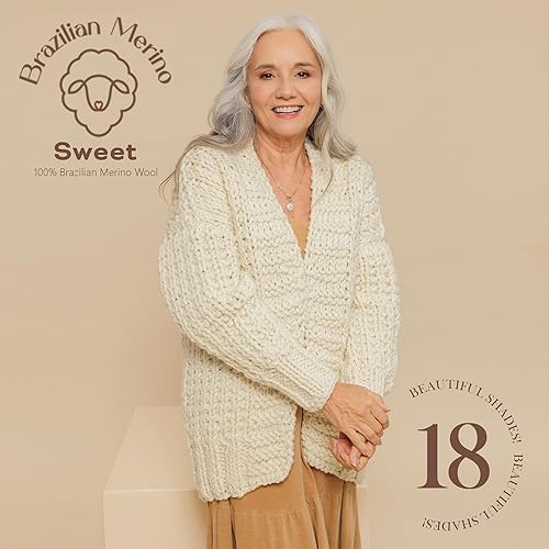 Miniatura 10 de CIRCULO Supreme - Ovillo de lana merino, 100 % merino brasileño, lavable, suave, cálido y lujoso, perfecto para tejer y hacer ganchillo, grueso, 73