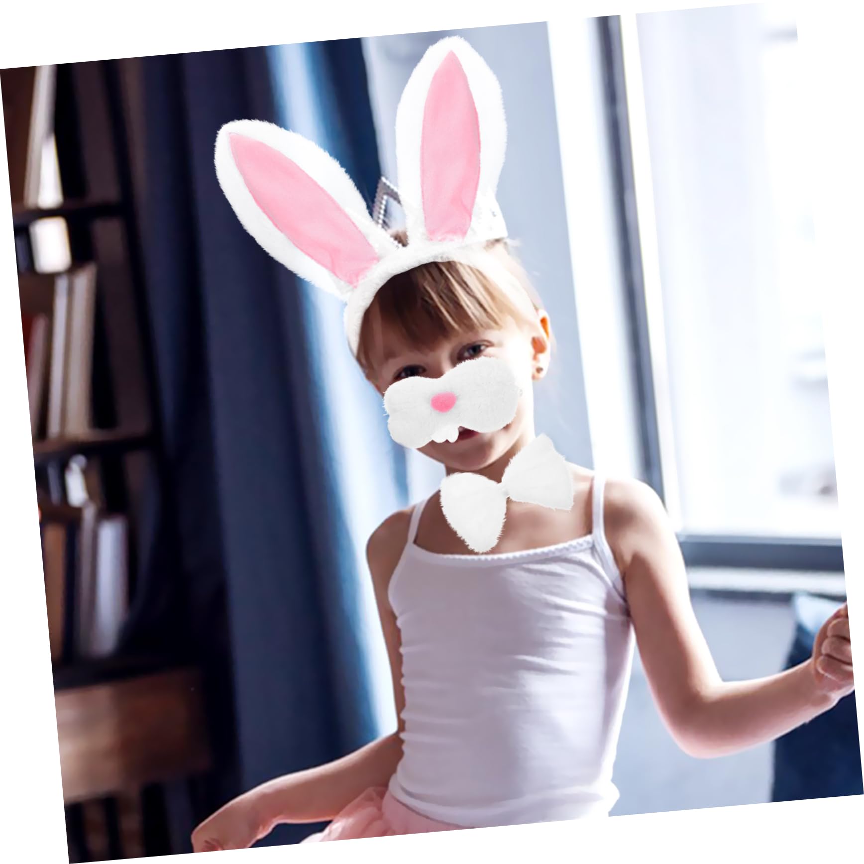 BESPORTBLE Ensemble Bandeau Oreilles de Lapin Accessoires de Cosplay Bande-Oreille de Lapin Bunny Ears déguisement pâques Bandeaux de fête pour Filles Cosplay de Lapin Fil de Fer