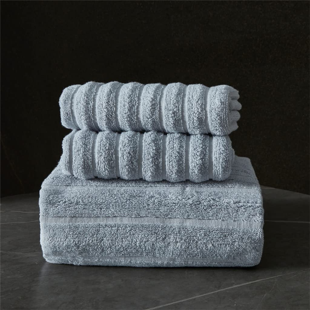 Serviettes de bain doux set linge de toilette très absorbant uni pour adultes