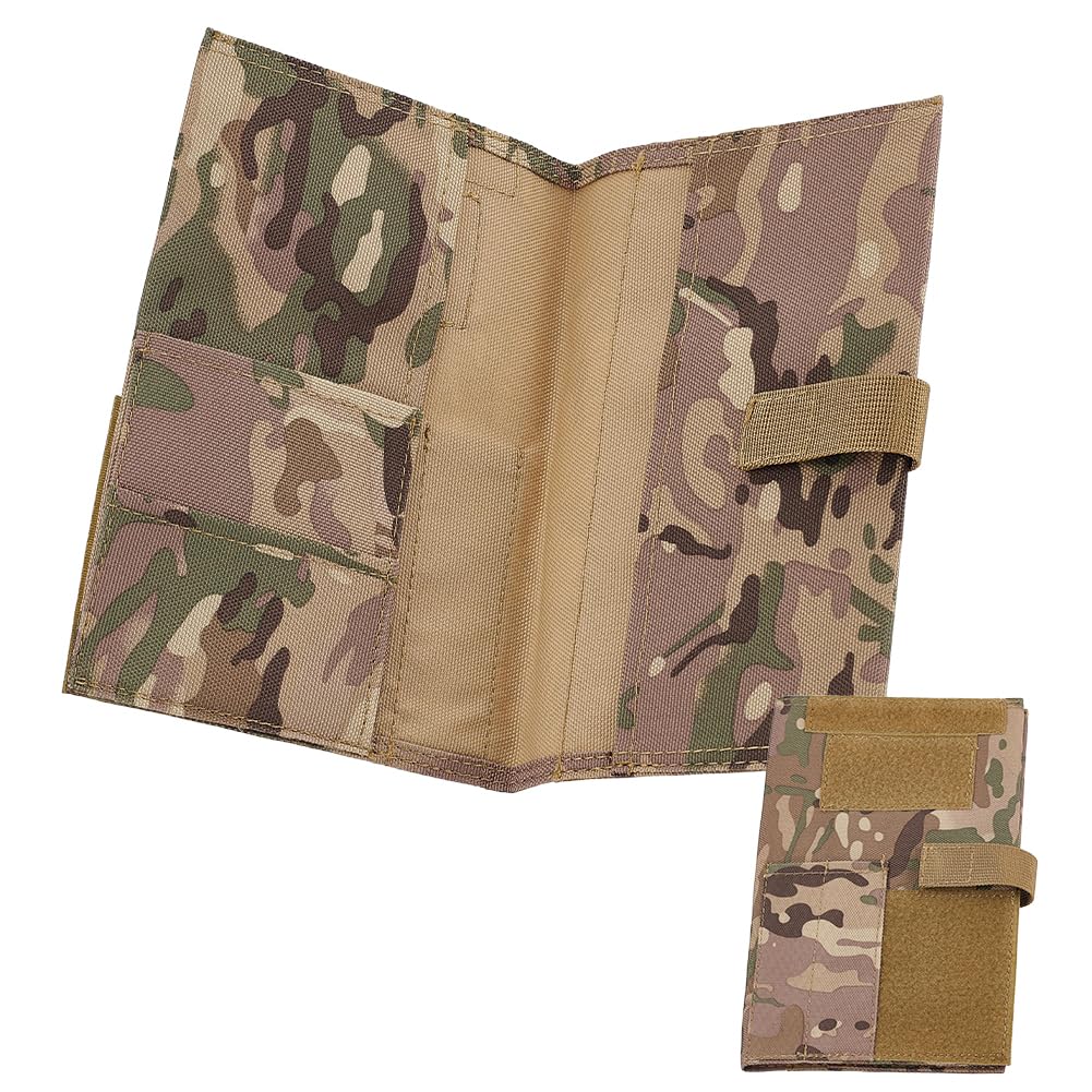 OLYCRAFT Tactical Book Covers for 14x20cm Books Camouflage Book Protective Holder Journal Notebook Cover Tactical Field Notebook Cover for Out-Work Travels Office Protecting Notesbook-15x22cm