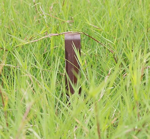 Miniatura 6 de 30 estacas de jardín marrones con bordes de paisaje de 10 pulgadas estacas de anclaje de plástico resistente para jardín para bordes y tablas de