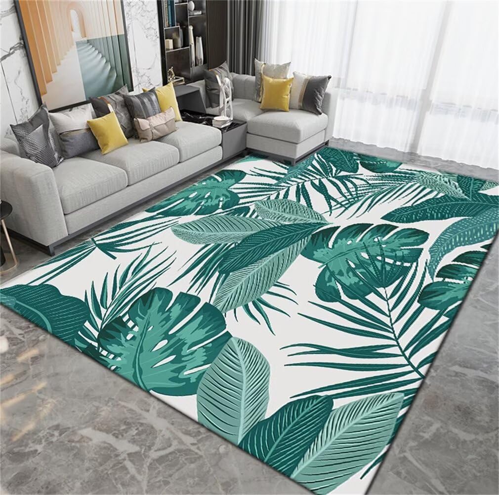 Tapis pas chers lavable 50x150 cm bleu vert anti tache couloir