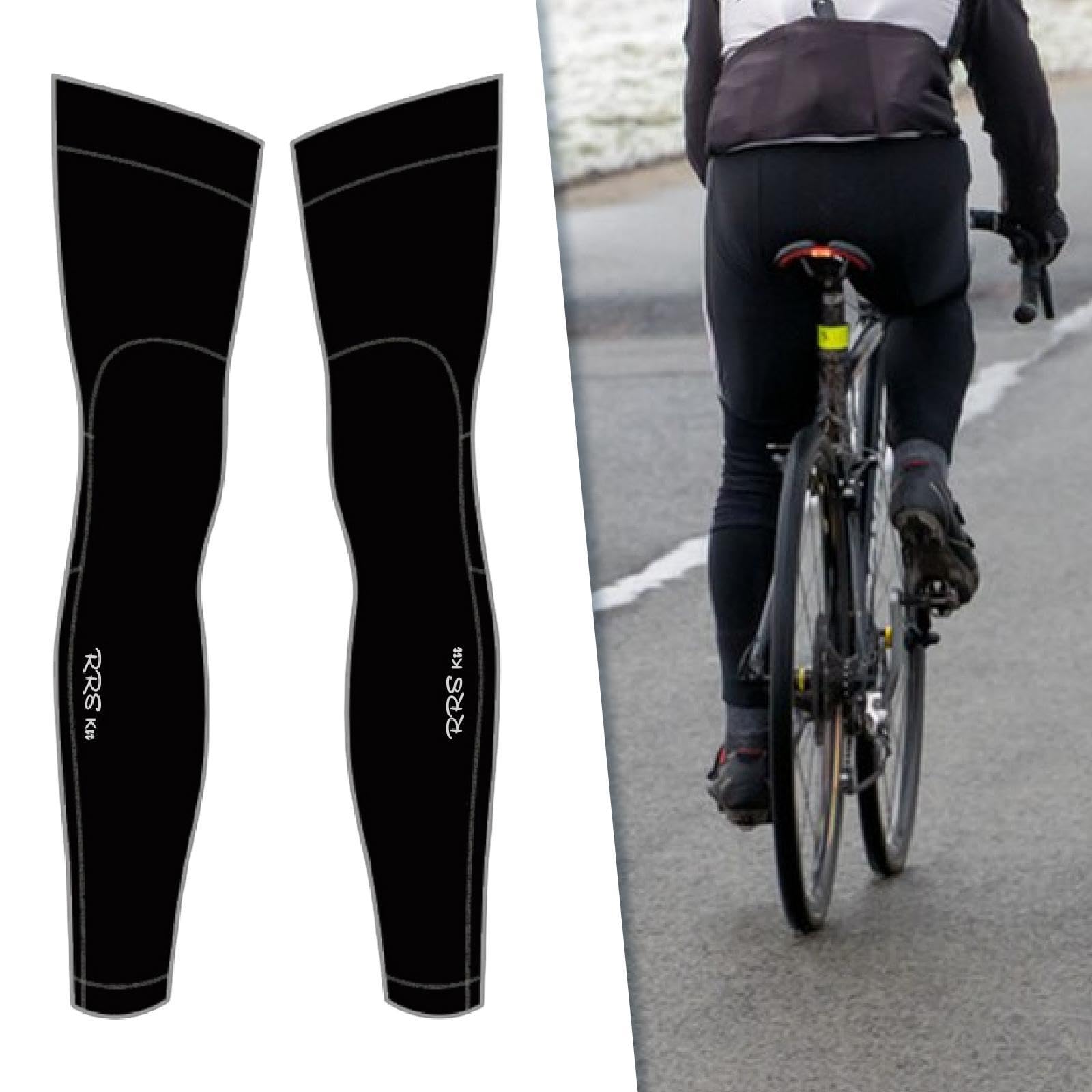 1 Paire Jambières Cyclisme Polaire Chauffantes Manches Longues Ergonomiques Respirantes Nonslip pour Sportif Adaptées à La Course Vélo Entraînement Ex, L