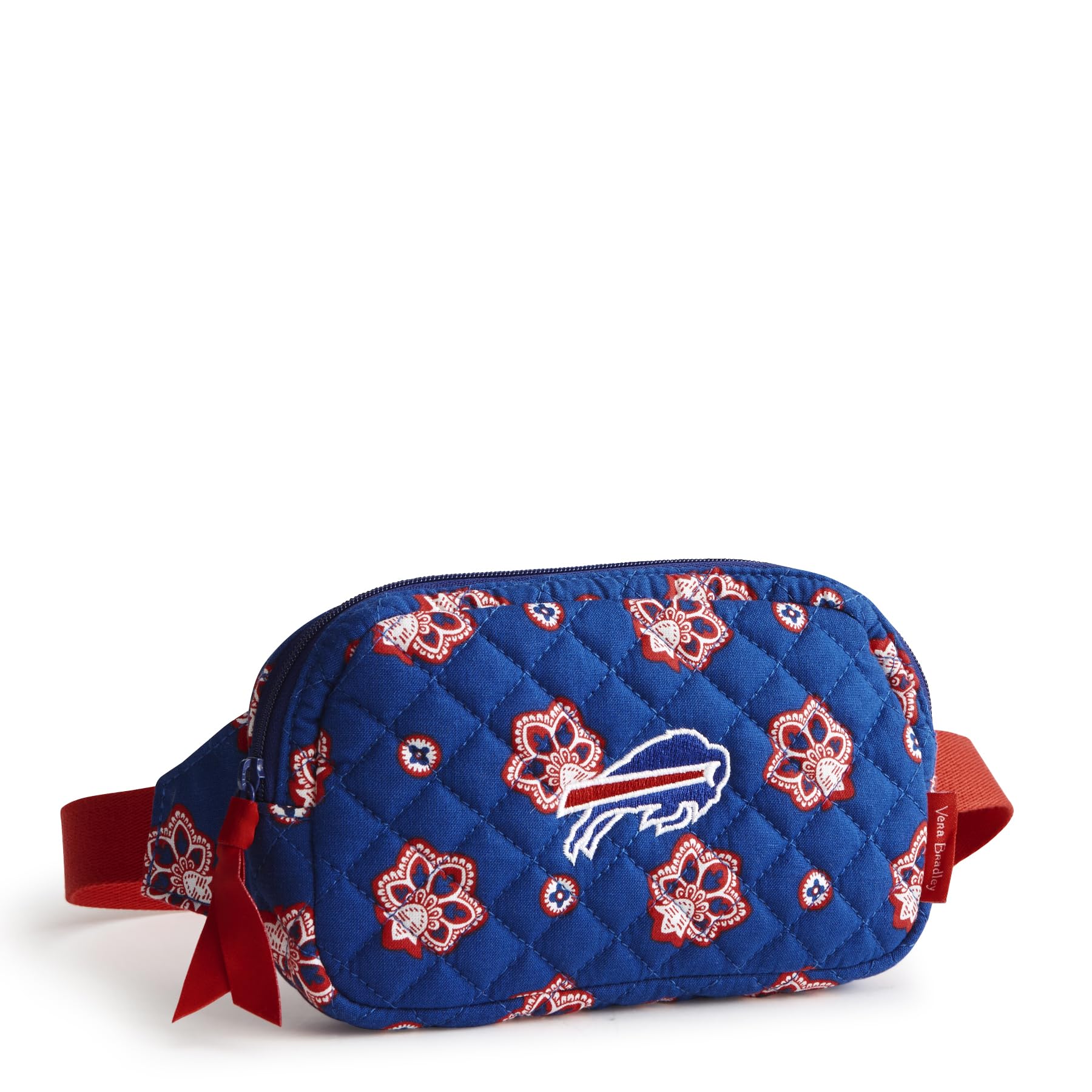 Vera Bradley Premium Cotton Large Travel Duffel Bag, Royal Blue/Red Bandana